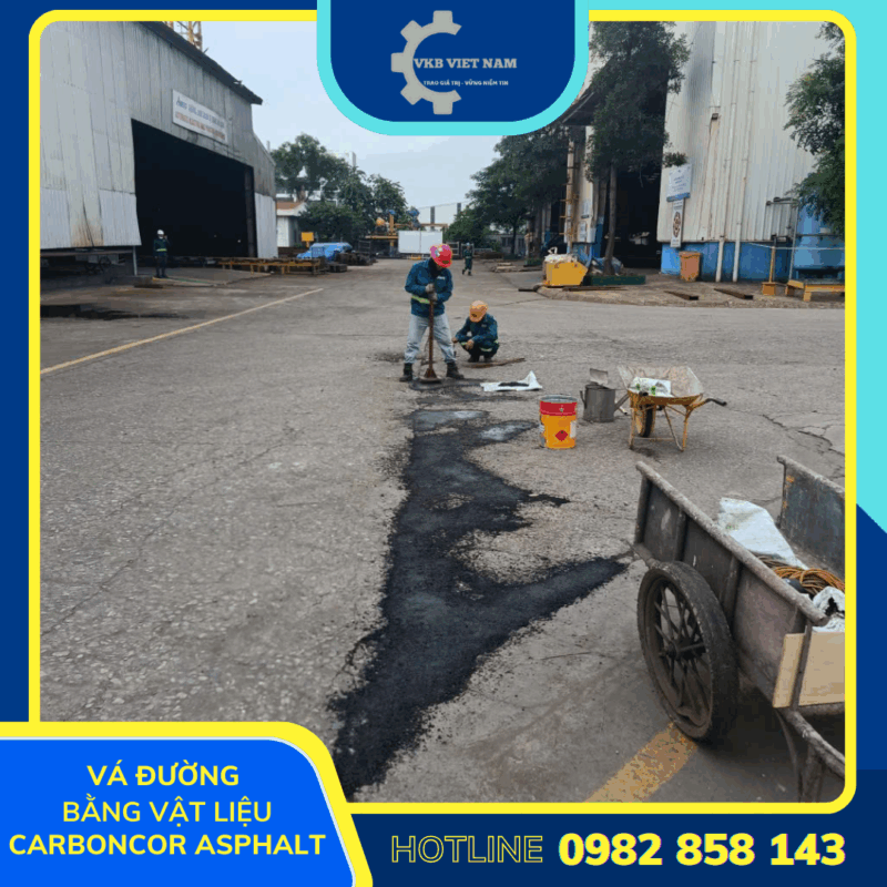 Vá ổ gà đường nội bộ công ty là hạng mục bảo trì quan trọng nhằm đảm bảo an toàn cho xe nâng, xe tải và nhân sự di chuyển trong khuôn viên nhà máy