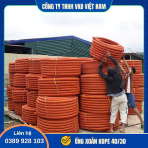 Ống xoắn HDPE 40/30 chuyên dùng bảo vệ cáp điện, cáp quang và hệ thống dây dẫn ngầm công trình. Sản phẩm có khả năng chịu lực tốt, độ bền cao và thi công thuận tiện.