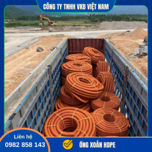 Ống xoắn HDPE có khả năng chịu nén và chống lão hóa tốt, đáp ứng nhu cầu thi công công trình ngoài trời lâu dài