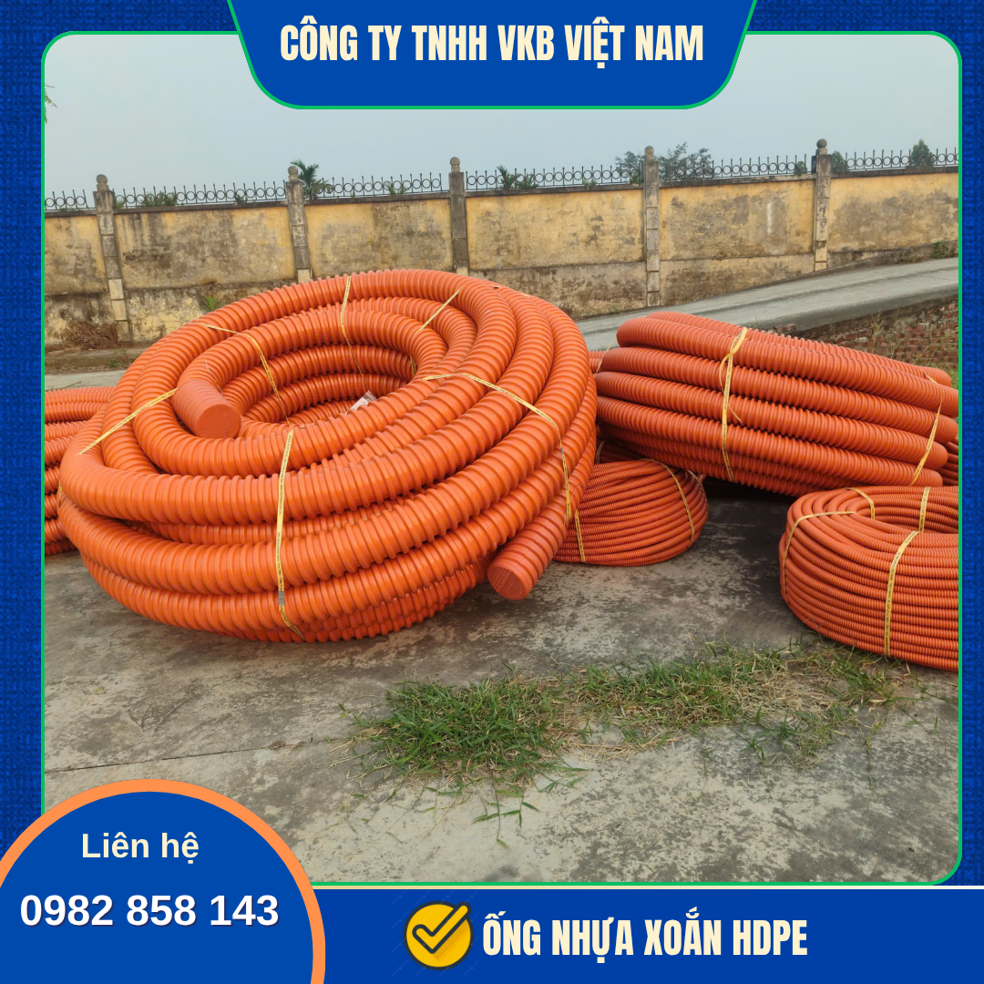 ống nhựa xoắn hdpe Ống nhựa xoắn HDPE chuyên dùng bảo vệ cáp điện, cáp quang và hệ thống hạ tầng ngầm công trình. Sản phẩm có độ bền cao, chịu lực tốt