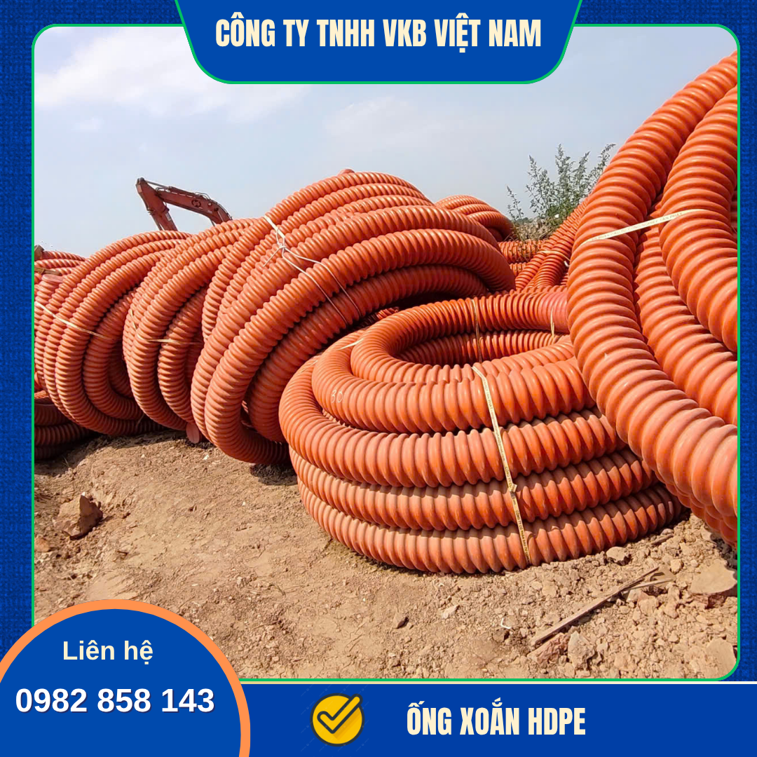 ống xoắn hdpe Ống xoắn HDPE chuyên dùng bảo vệ cáp điện và cáp quang trong các công trình hạ tầng kỹ thuật. Sản phẩm có độ bền cao, chịu lực tốt và chống ăn mòn hiệu quả