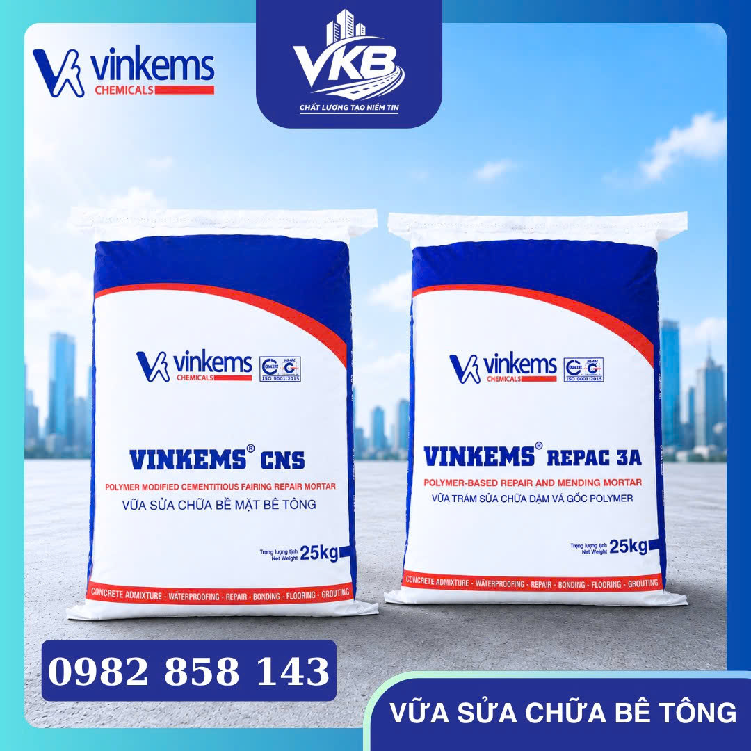 Vữa sửa chữa bề mặt bê tông Vữa sửa chữa bề mặt bê tông giúp xử lý hiệu quả các vị trí bê tông bị rỗ, bong tróc và khuyết tật bề mặt