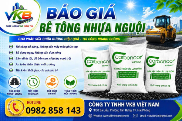 Báo giá bê tông nhựa nguội phụ thuộc vào quy cách đóng bao, khối lượng đặt hàng và loại vật liệu sử dụng.