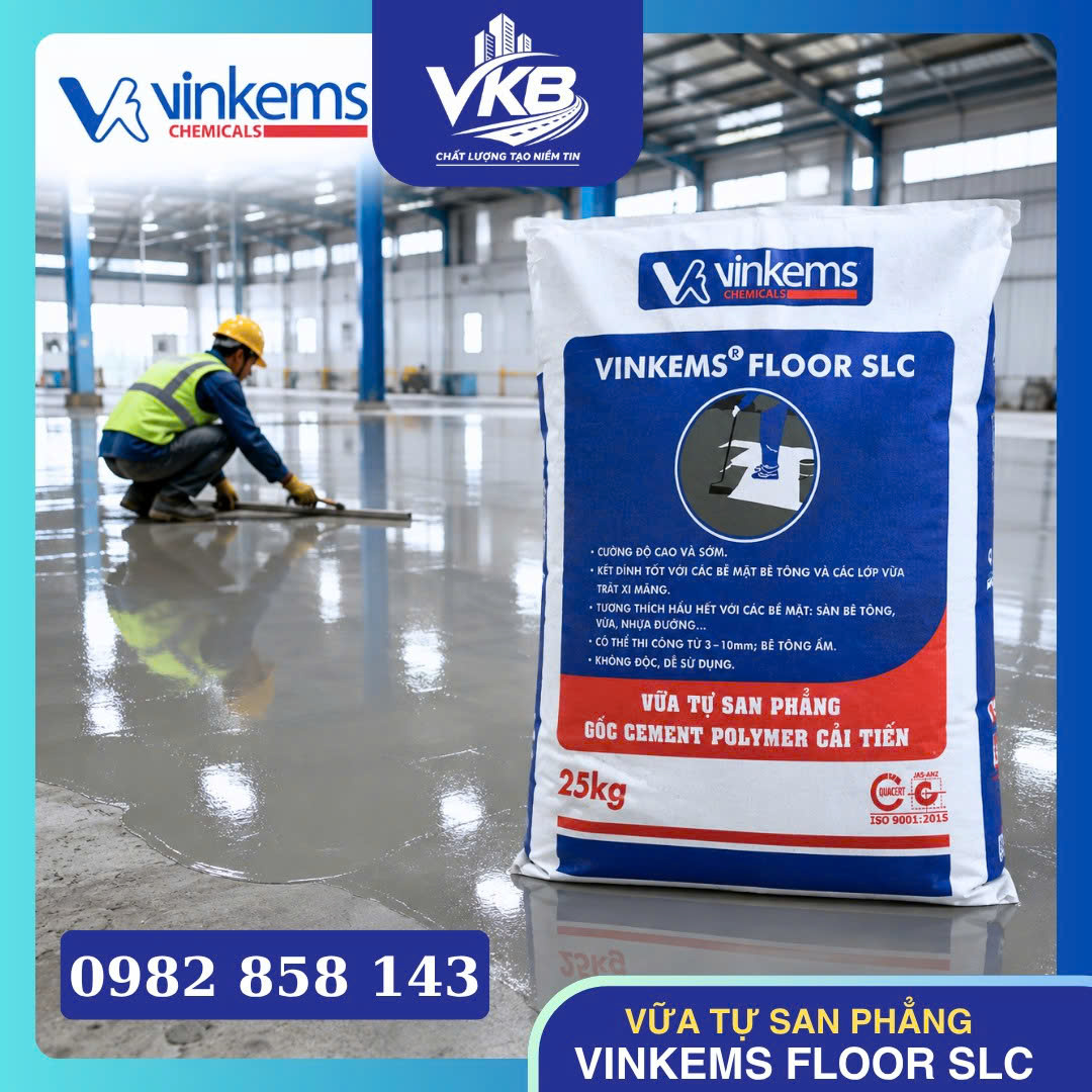 vinkems floor slc Vinkems® Floor SLC giúp tạo phẳng bề mặt sàn bê tông trước khi thi công lớp hoàn thiện