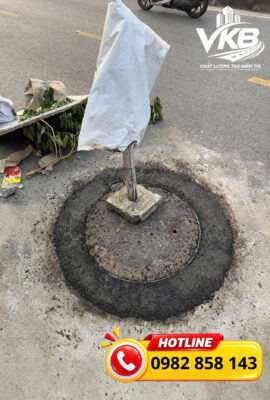Vật liệu đóng bao sẵn, thuận tiện thi công và phù hợp xử lý các điểm bong vỡ, lún nứt cục bộ.