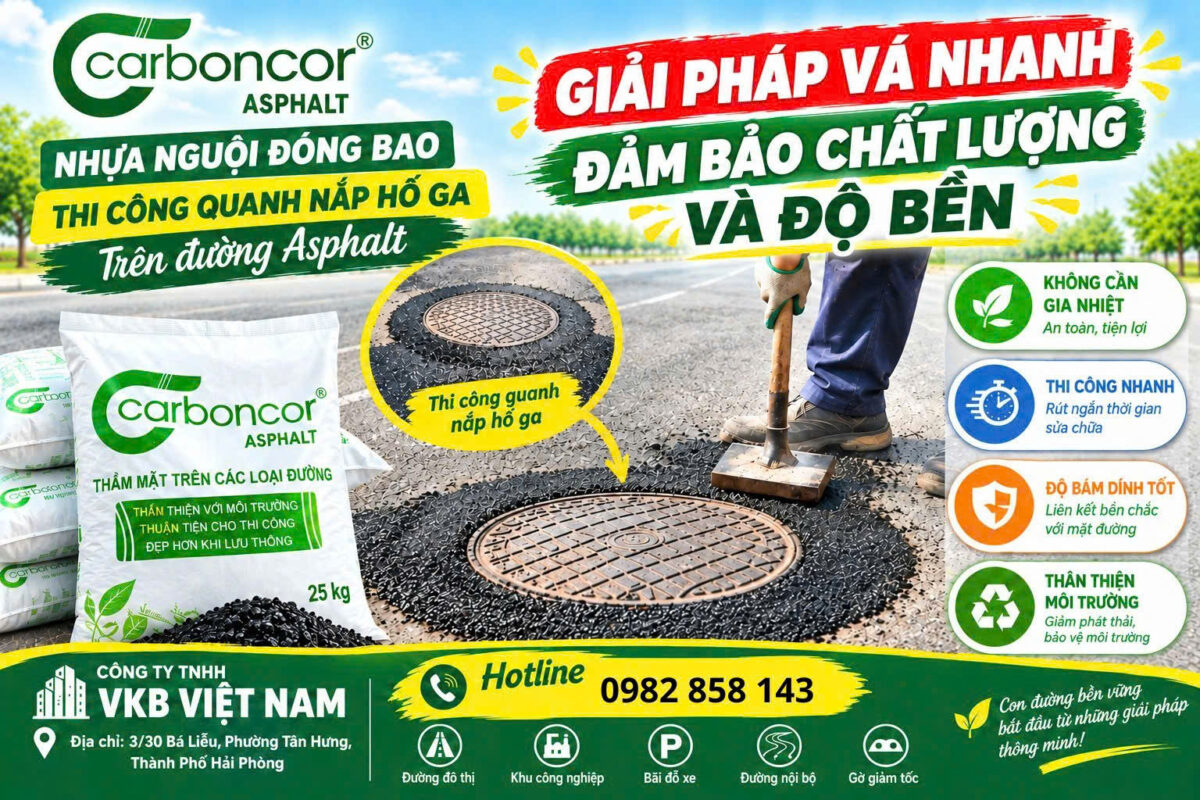 Vật liệu được trộn sẵn, đóng bao tiện lợi, dễ vận chuyển và phù hợp sửa chữa cục bộ.