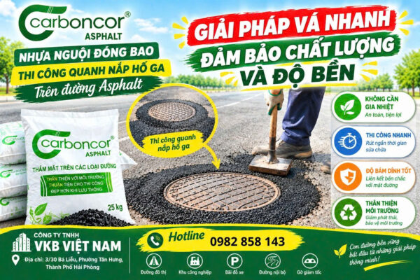 Vật liệu được trộn sẵn, đóng bao tiện lợi, dễ vận chuyển và phù hợp sửa chữa cục bộ.
